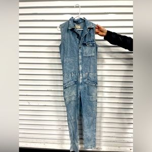 Ralph Lauren Denim Chambray Jumpsuit Flight Suit Jumper One Piece